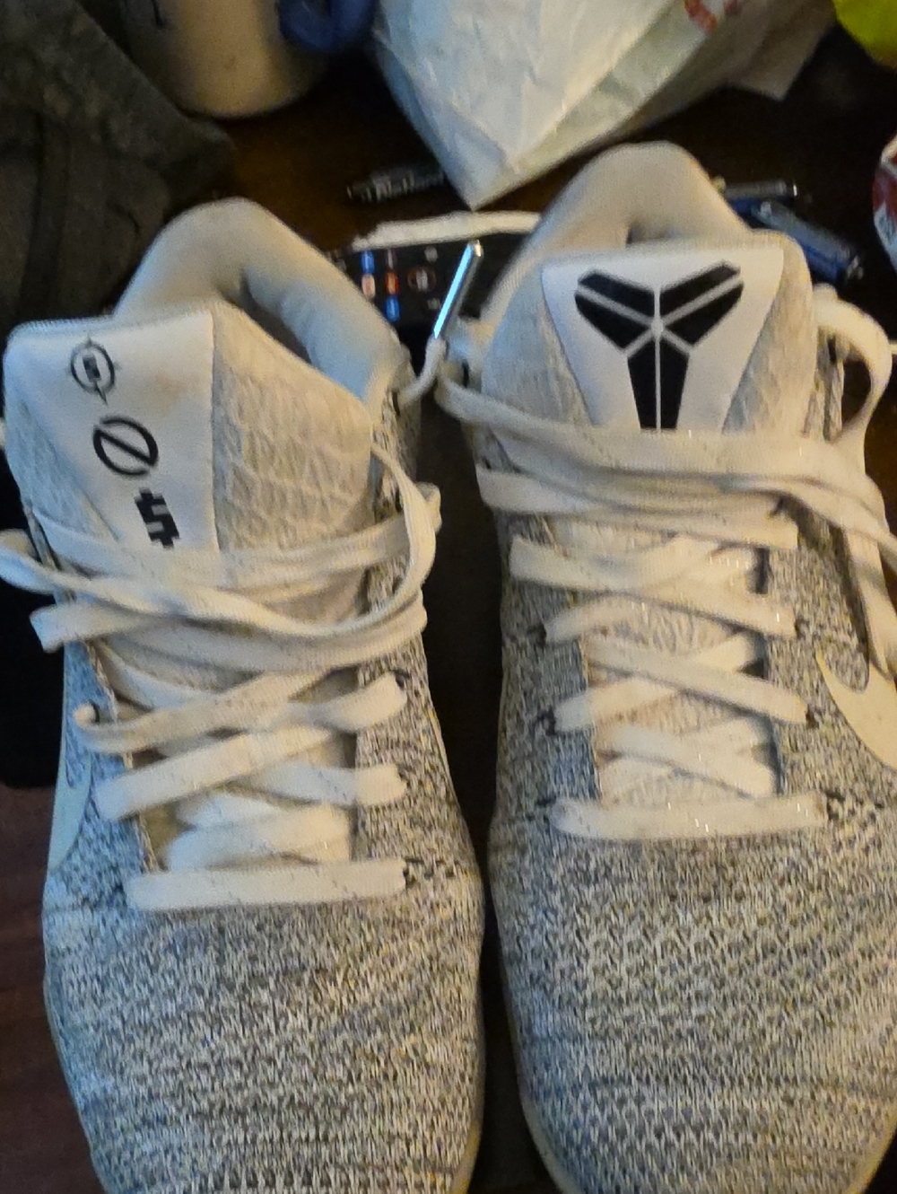 Nike Men's White and Gray Athletic Shoes